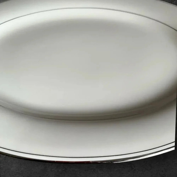 SHELBY Vintage Fine China Ivory Serving Platter Japan TARA Oblong 14.25"X10.75" - Picture 4 of 8